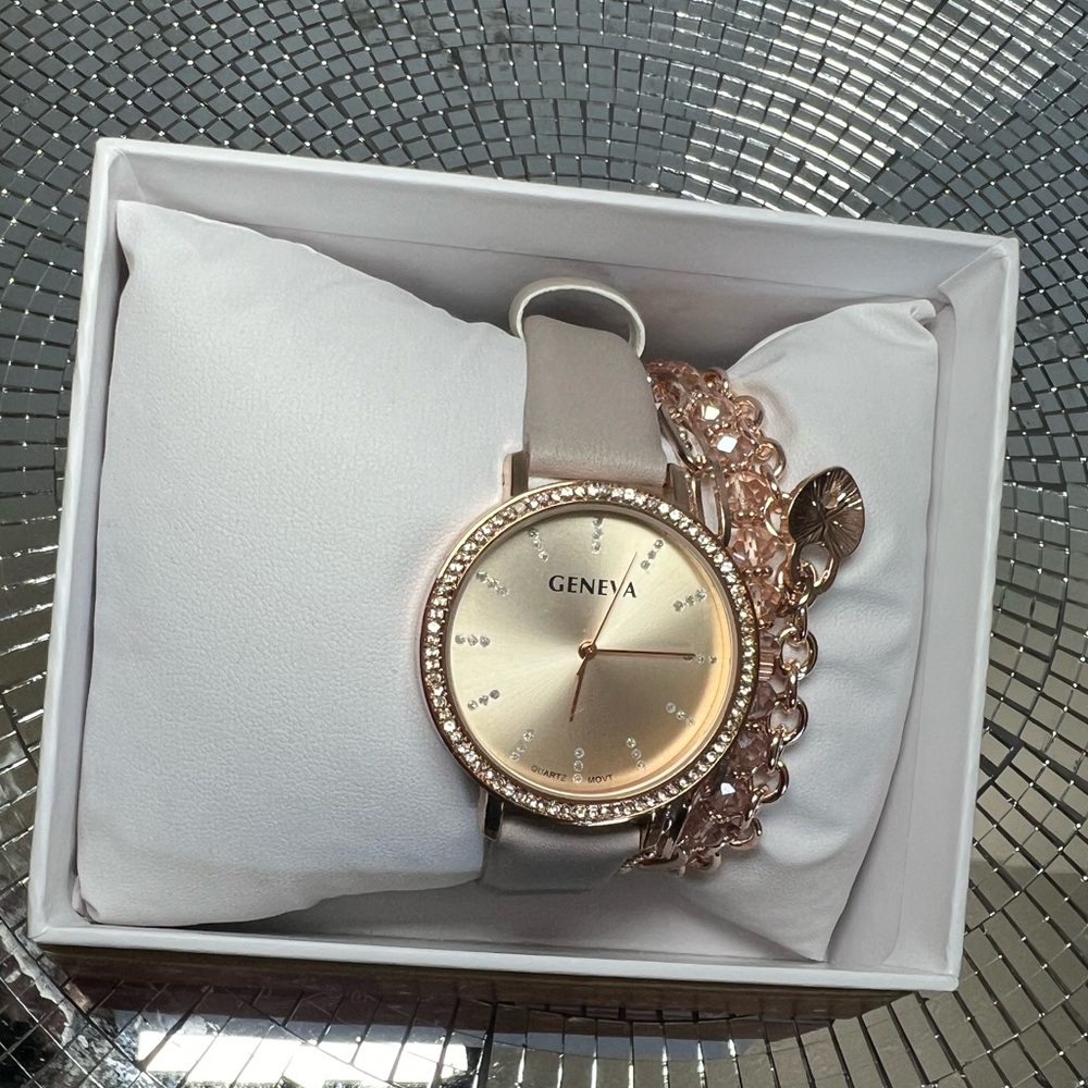 Geneva Watch W/Stack Bracelets - image 1